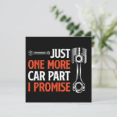 Nog één auto in mijn belofte - autoliefhebber save the date (Staand voorkant)