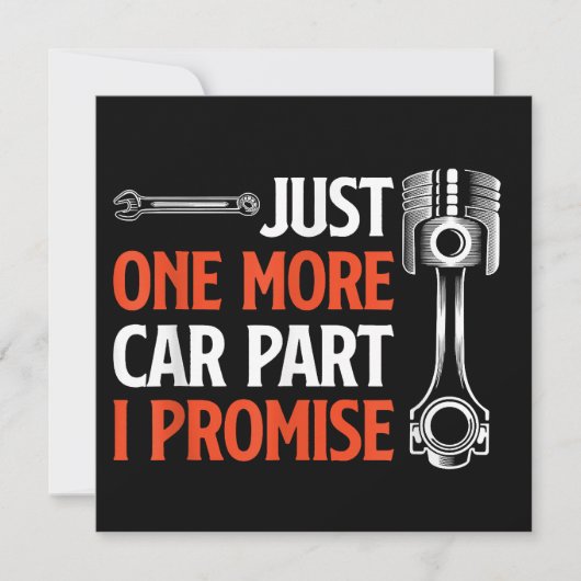 Nog één auto in mijn belofte - autoliefhebber save the date (Voorkant)