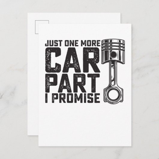 Nog één auto-onderdeel dat ik beloof: automerk uitnodiging briefkaart (Voorkant / Achterkant)