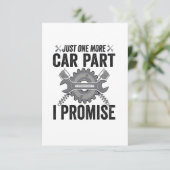 Nog één auto-onderdeel: Funny Mechanic Bedankkaart (Staand voorkant)