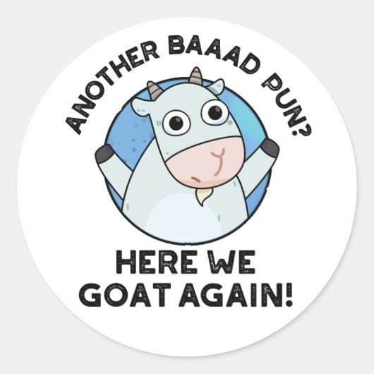 Nog een Baad-woordspun hier... we gaan weer weg. Ronde Sticker (Voorkant)