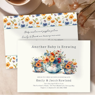 Nog een baby is in aantocht Florale Theekopjes Str Kaart