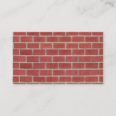 Nog een baksteen in de muur visitekaartje (Achterkant)
