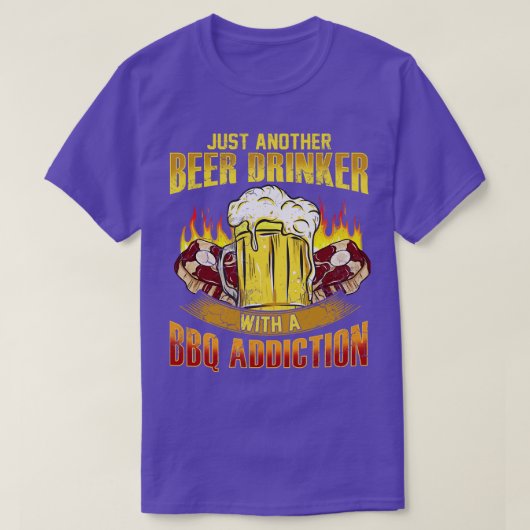 Nog een bierdrinker met een BBQ-toevoeging T-shirt (Design voorkant)