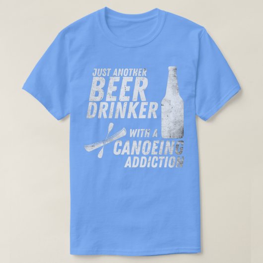 Nog een bierdrinker met een kanovende medicatie t-shirt (Design voorkant)