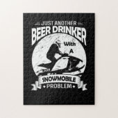 Nog een bierdrinker met een snowmobile legpuzzel (Verticaal)