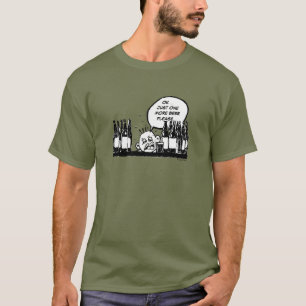 nog een biertje, cool dronken cartoon t-shirt