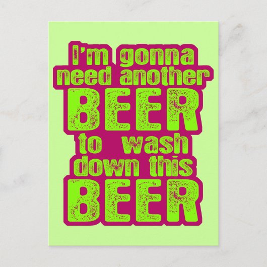 Nog een biertje nodig briefkaart (Voorkant)