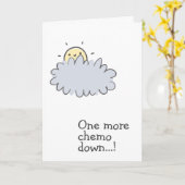 Nog een Chemo neer! Creditcard voor kankeronderste Kaart (Gele Bloem)