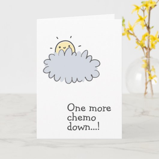 Nog een Chemo neer! Creditcard voor kankeronderste Kaart (Gele Bloem)