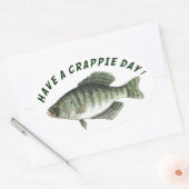 Nog een crappie dag! ovale sticker (Envelop)