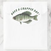 Nog een crappie dag! ovale sticker (Tas)