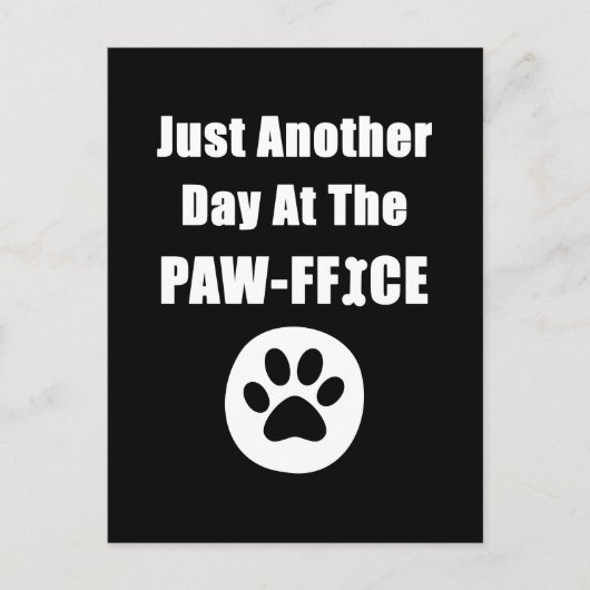 Nog een dag bij de Paw-Office-pop. Briefkaart (Voorkant)