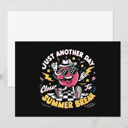 Nog een dag dichter bij de zomervakantie leraar kaart (Voorkant / Achterkant)