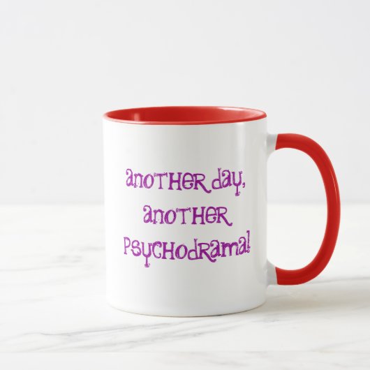 Nog een dag, een psychodrama! mok (Rechts)