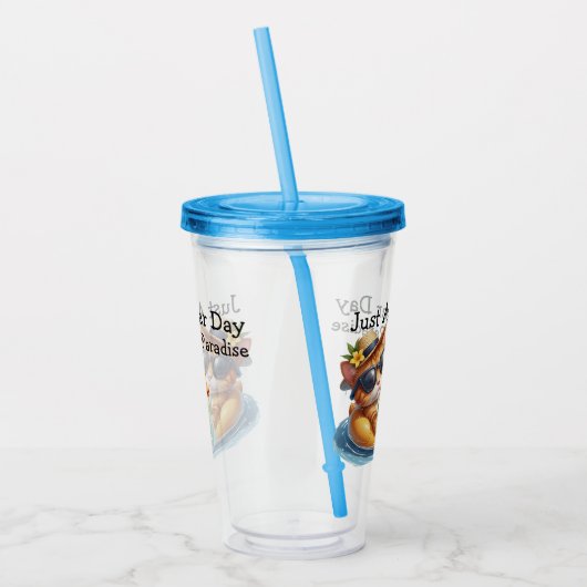 Nog een dag in het paradijs acryl drinkbeker (Links)