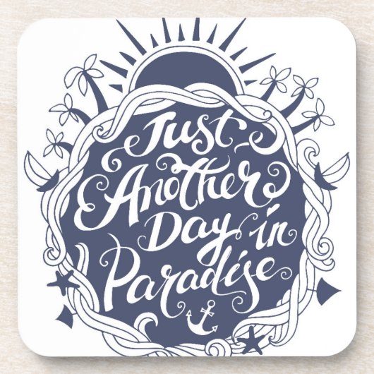 Nog een dag in het paradijs bier onderzetter (Voorkant)