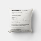 Nog een dag in het paradijs gedicht zwart wit kussen (Voorkant)