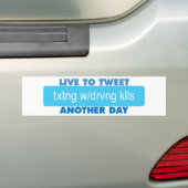Nog een dag live naar Tweet Bumpersticker (Op auto)