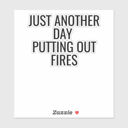 Nog een dag met brandbestrijding sticker (Vel)