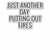 Nog een dag met brandbestrijding sticker (Voorkant)