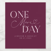 Nog een dag repetitie diner Cranberry Wijn Etiket (Enkel label)