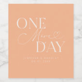 Nog een dag repetitie diner perzik wijn etiket (Enkel label)