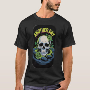 Nog een dag Schedel Grafische Neon Zuur Roos Randj T-shirt