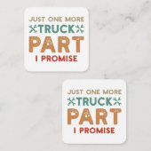 Nog een deel van de vrachtwagen dat ik beloof vierkante visitekaartje (Voorkant / Achterkant)