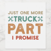 Nog een deel van de vrachtwagen dat ik beloof wijn etiket (Enkel label)