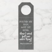 Nog één ding - Grappig bruidsmeisje voorstel Flessenhanger (Voorkant)