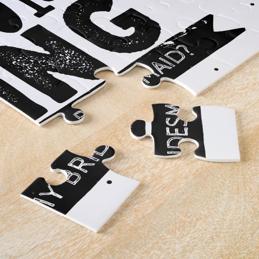 Nog één ding - Grappig bruidsmeisje voorstel Legpuzzel (Zijkant)