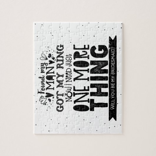 Nog één ding - Grappig bruidsmeisje voorstel Legpuzzel (Verticaal)