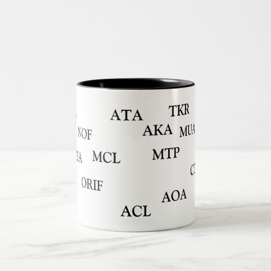 Nog een drieletterafkorting tweekleurige koffiemok (Center)