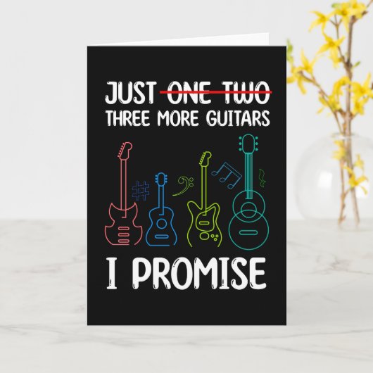 Nog een gitarist die ik beloof dat ik cadeau voor  kaart (Gele Bloem)