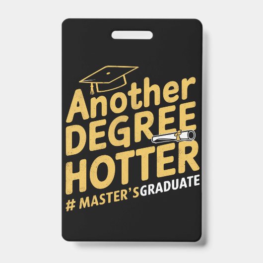 Nog een graad heter afstuderen met een masterdiplo badge (Voorzijde)
