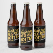 Nog een graad heter afstuderen met een masterdiplo bier etiket (Flessen)