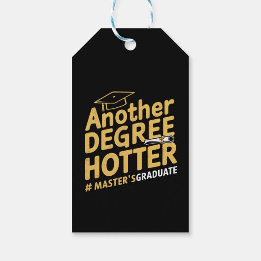 Nog een graad heter afstuderen met een masterdiplo cadeaulabel (Achterkant)