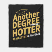 Nog een graad heter afstuderen met een masterdiplo fleece deken (Voorkant)
