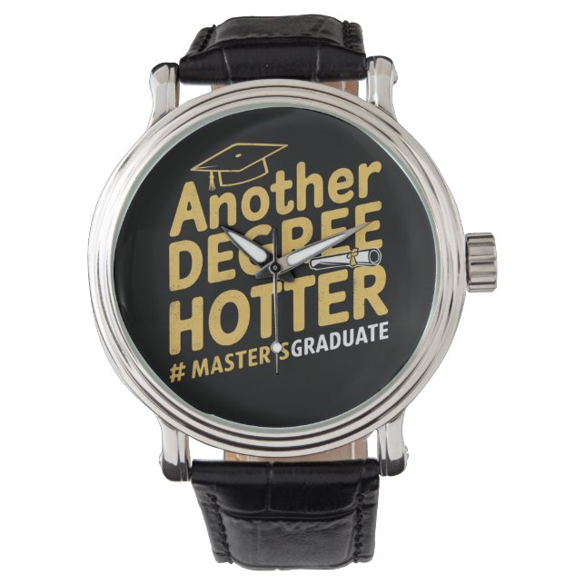 Nog een graad heter afstuderen met een masterdiplo horloge (Voorkant)