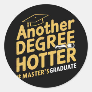Nog een graad heter afstuderen met een masterdiplo ronde sticker
