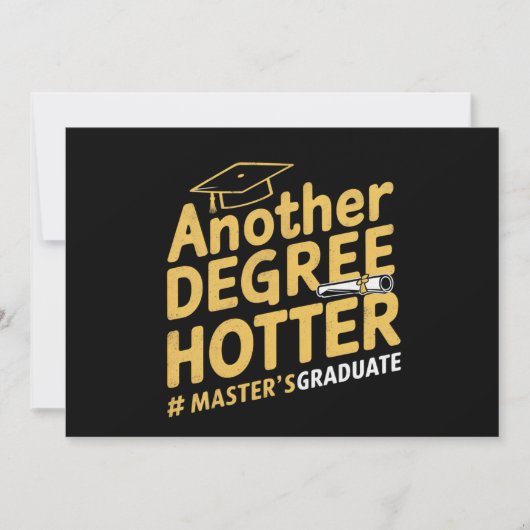 Nog een graad heter afstuderen met masterdiploma aankondiging (Voorkant)