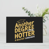 Nog een graad heter afstuderen met masterdiploma aankondiging (Staand voorkant)