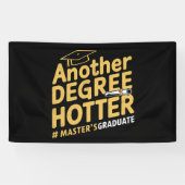 Nog een graad heter afstuderen met masterdiploma spandoek (Horizontaal)
