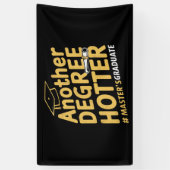 Nog een graad heter afstuderen met masterdiploma spandoek (Verticaal)