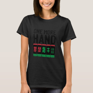 Nog een hand Tegel spel Mahjong speler plooi met p T-shirt