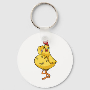 Nog een heel gekke kip sleutelhanger