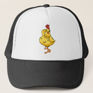 Nog een heel gekke kip trucker pet