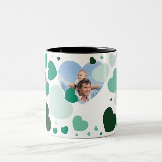 Nog een heerlijke dag papa, je verdient het! tweekleurige koffiemok (Center)