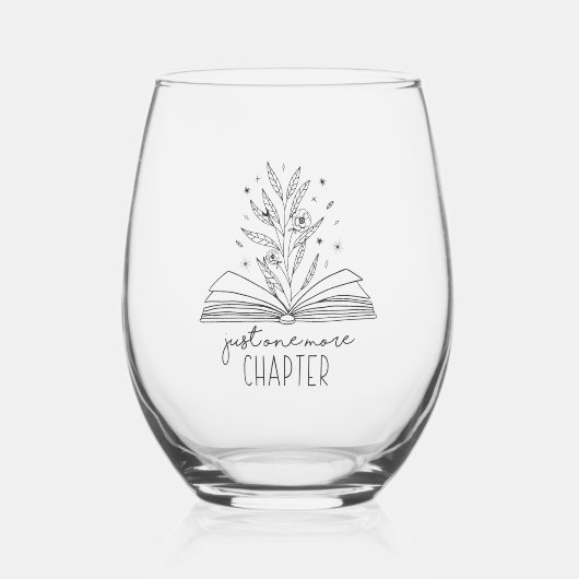 Nog één hoofdstuk Bloeiend Bloemboek Wijnglas Zonder Voet (Voorkant)